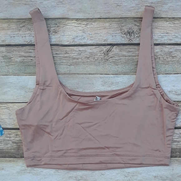 Free People Be Cool Brami Crop Stretch Bralette Pink Clay - Picture 7 of 14